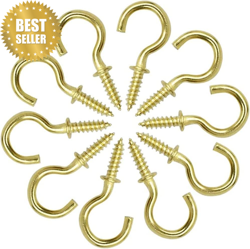 30 Pack Metal Ceiling Hooks Screw-In Eye Hook Holder for Coffee, Tea Cup, Hangin