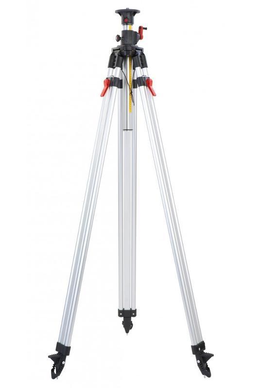 Baustellenstativ Für Projektor, Gelb – Höhenverstellbar Bis 157 Cm, Für Bis Zu 3 Projektoren, Mit Querstange & Drehrädern