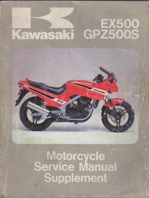 1987 KAWASAKI MOTORCYCLE EX500 & GPZ500S SERVICE MANUAL SUPPLEMENT | eBay