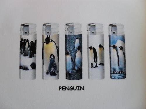 LIGHTERS-ELECTRONIC-GAS-REFILLABLE-PENGUIN-QUALITY