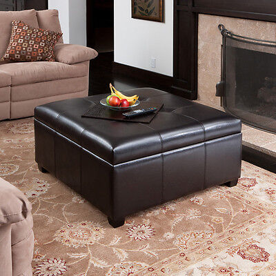 Featured image of post Red Leather Ottoman Coffee Table : Tucson leather storage ottoman coffee table is a great way to help you organize your living room in a classic, tasteful fashion.