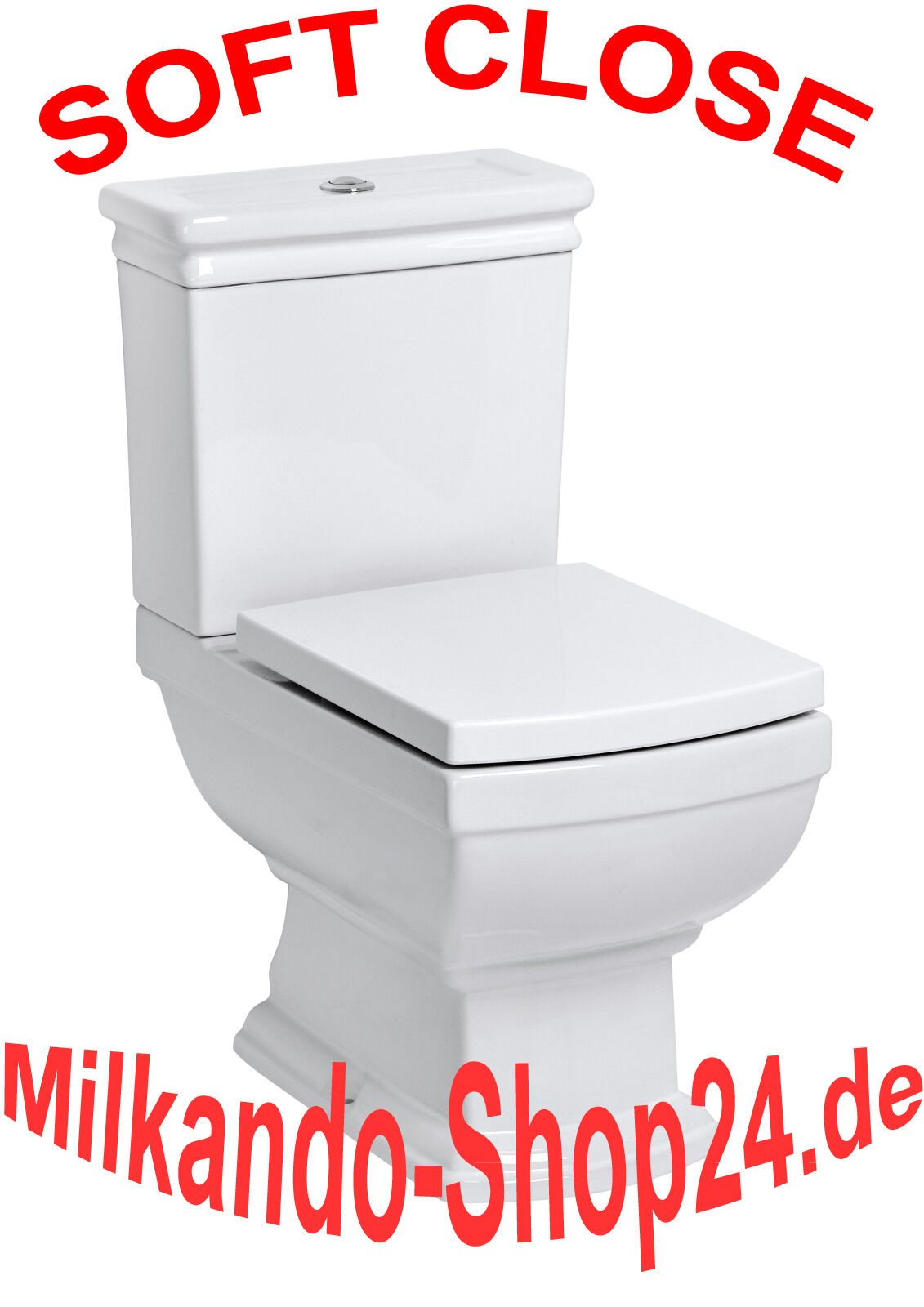 Nostalgie Retro Classic Wc  Toilette Stand komplett set mit 