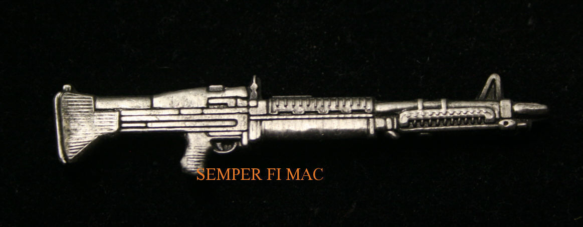 US ARMY MARINES VIETNAM M-60 PIG GUNNER PIN