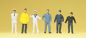 HO scale Preiser SHIP / BOAT CREW (6) Seamen Naval Figures 14062 | eBay