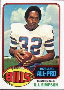 1976 Topps O J Simpson 300 Football Card 1976 Topps O J Simpson 300 Football Card