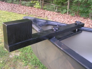 Canoe trolling motor mount - Black Finish - Doweled | eBay