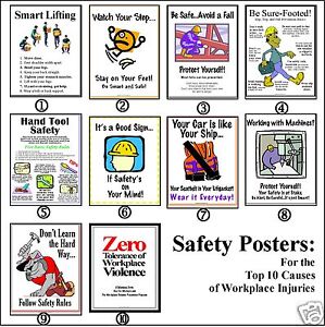 workplace injury prevention safety posters research