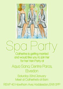 spa day invitations