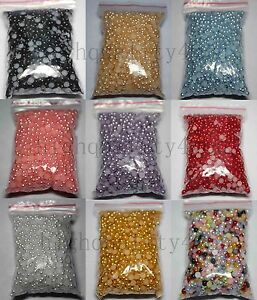 2000pcs-Half-Round-Pearl-Bead-Beads-Flat-Back-Flatback-For-Craft-4mm-10-Colors