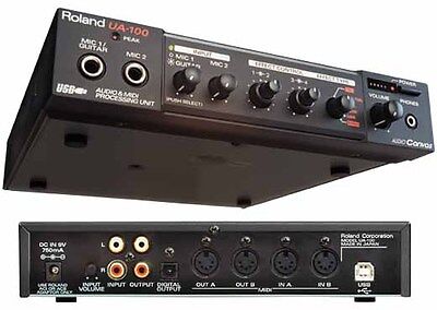 ROLAND EDIROL UA-100 USB \u0026 MIDI AUDIO CANVAS INTERFACE CAPTURE 24 BIT 25 25EX 55 | eBay