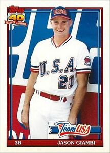 Image result for 1991 topps jason giambi