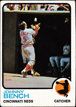 1973 Topps Johnny Bench Cincinnati Reds 380 Baseball Card For