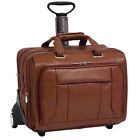Mcklein West Town Pebble Grain Calfskin Leather Computer Bag - Brown