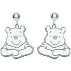 FindingKing Sterling Silver Disney Winnie the Pooh Dangle Earrings