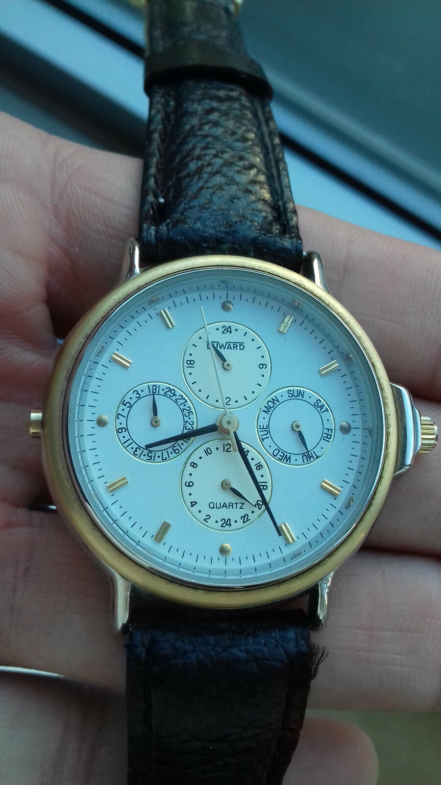 Imagen 3 - Duward 4 EYES JUMBO 66138  VINTAGE SWISS WATCH MONTRE NOS 90´s UHR OROLOGIO