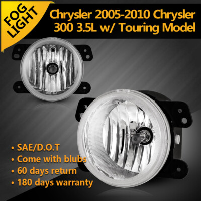 For Jeep Wrangler Dodge Magnum Chrysler 300 3.5L Fog lights clear lens lamp pair