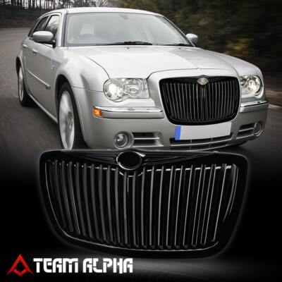 Glossy Black ABS Vertical Bar Billet Grille/Grill fits 05-10 Chrysler 300/300C