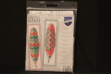 Feather bookmarks set 2 colorful Vervaco Counted Cross Stitch Kit NIP