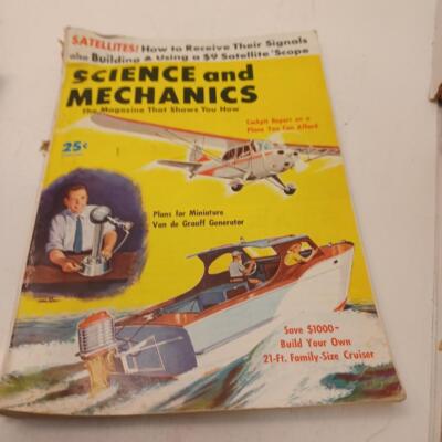 Science & Mechanics Magazine Feb 1958 Satellites Tool Storage Van de Graaff Gen