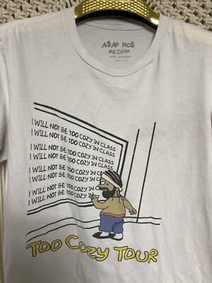 ✈ A$AP MOB TOO COZY TOUR (2017) Tシャツ ASAP Mob 2017 Too Cozy Tour Rocky T Shirt Short Sleeve White