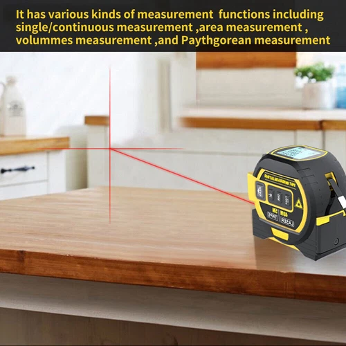 3 IN 1 Laser Tape Measure Digital Tape Measure High Precision Laser Rangefinder - Picture 6 of 17