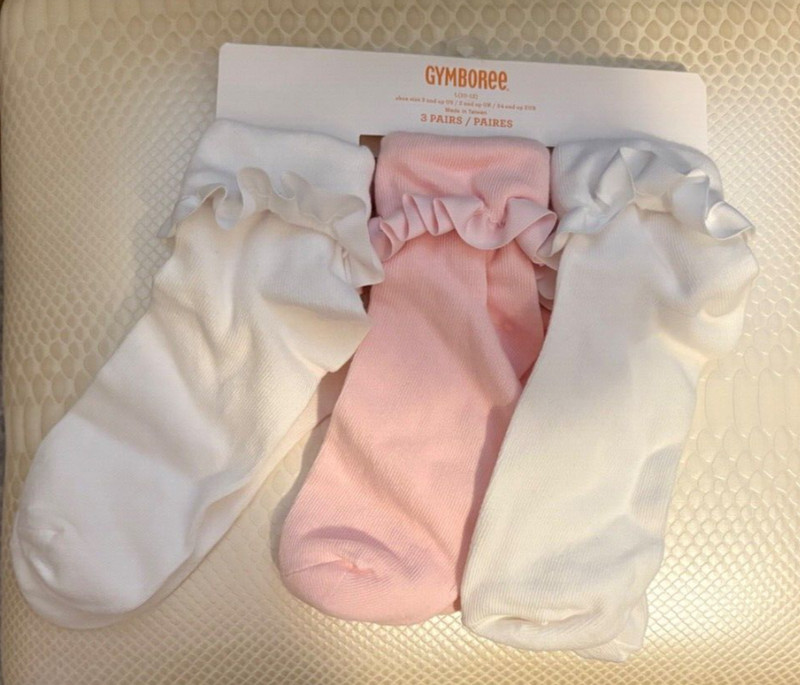 Gymboree 3 Pairs Ruffle Fold Over Socks 10/12