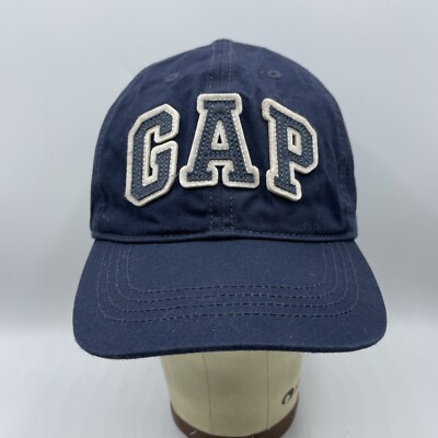 Gap Hat Youth Kids S/M Adjustable Strapback Navy Cotton Spell Out Baseball Cap