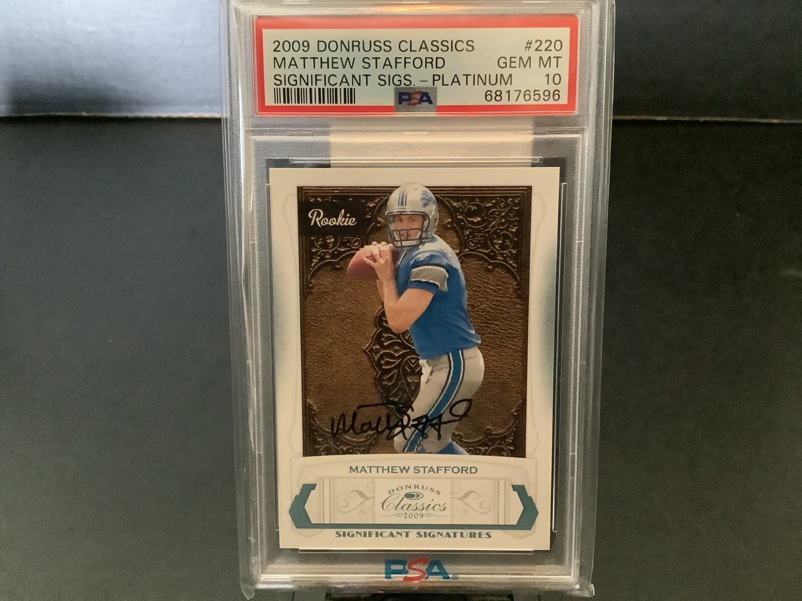 Matthew Stafford Donruss Classics #220 Significant Signatures-Platinum