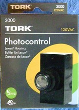 Tork 3000 Button Flush Mounting Photocontrol 120V Photocell/Photoeye Gasket Nu