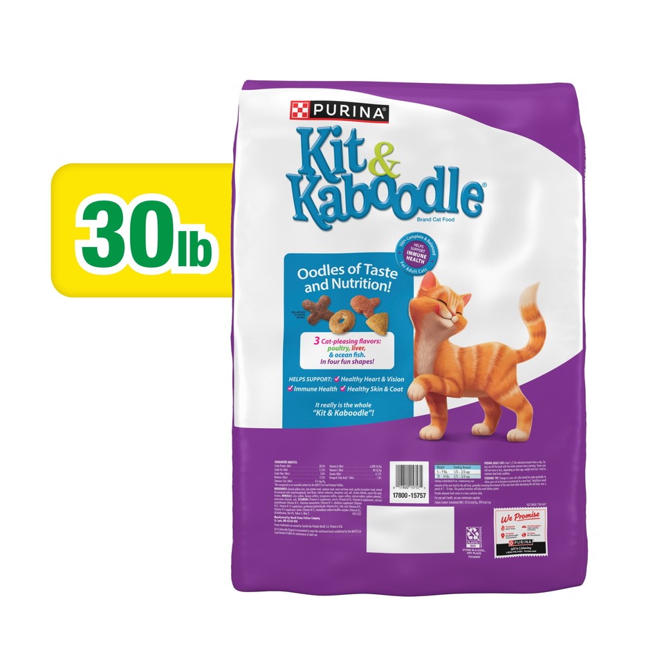 Purina Kit and Kaboodle Original Dry Cat Food for Adult Cats,30 lb Bag