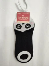 New Juncture Women's Sock Shoe Liner Size 5-9 Panda Black