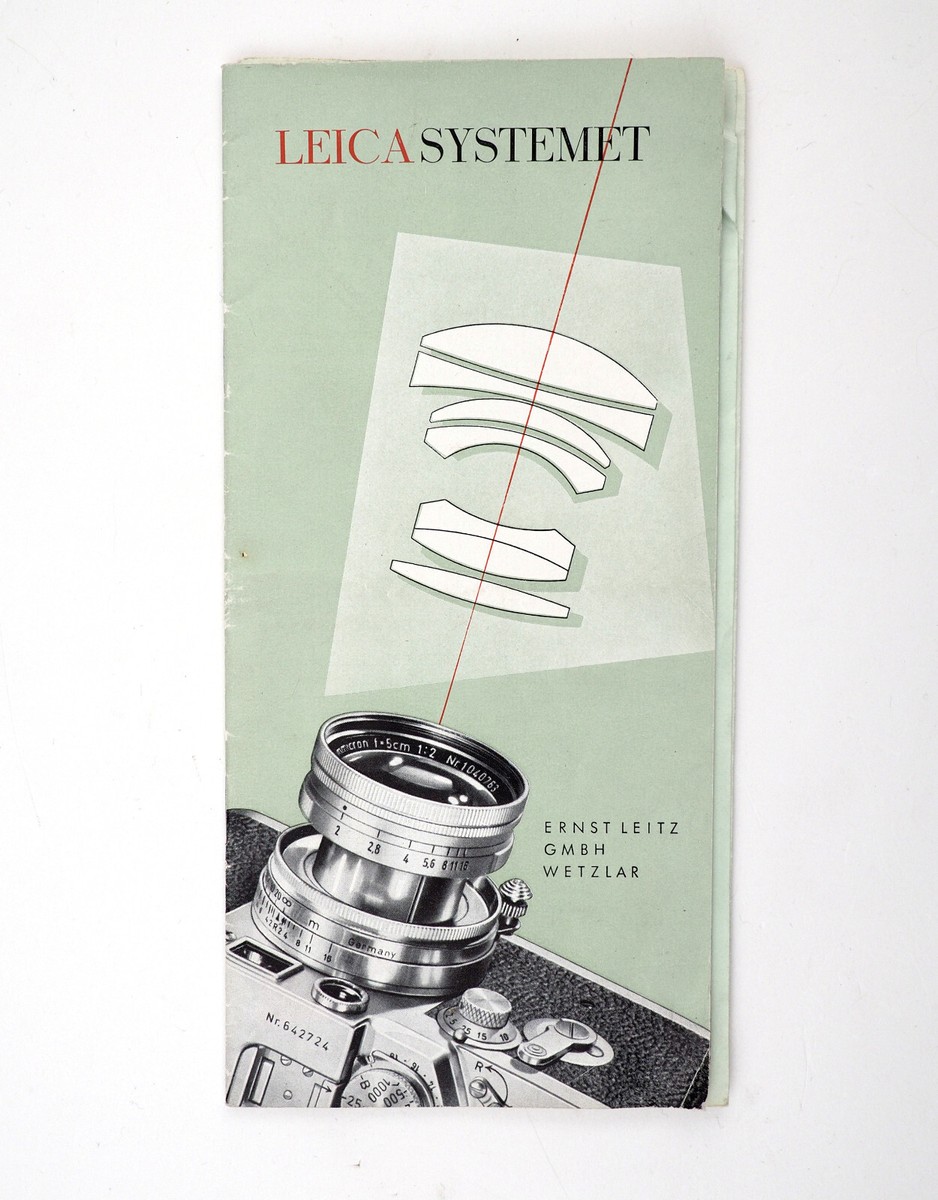 LEICA SYSTEM camera Vintage Brochure booklet with price list