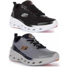 Skechers Glide Step Swift Midsole Geomet Mesh Sneaker Grey Navy Mens US 8 - 13