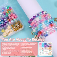 606Pcs Jewelry Making Kits for Kids Adults DIY Beads Necklaces Bracelet qrzau