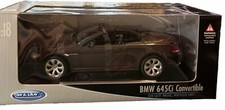 Welly 1:18 Collection Die-cast BMW 645Ci Convertible Charcoal NIB RARE!!