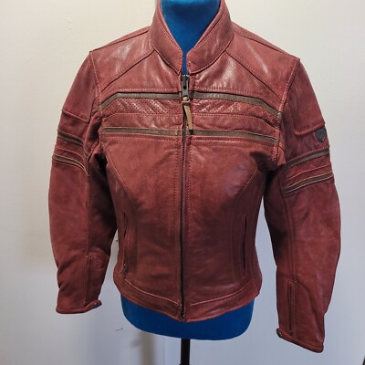NEW Modeka IONA LADY Motorcycle Jacket BUFFALLO LEATHER GERMANY Women sz34 Small