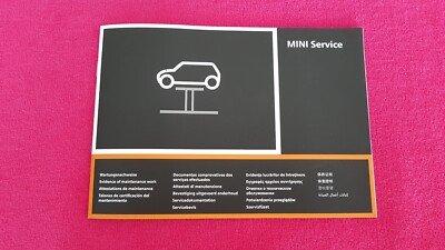 Original Mini service booklet/maintenance booklet from year 2014 multilingual new!!!