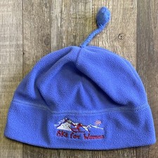 Alaska Ski For Women Beanie Winter Hat Skull Ski Cap Purple Gray Fleece OSFA