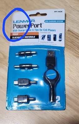 LENMAR PowerPort USB Charge Cable & Tips - PPT-NOK