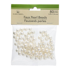 Faux Pearl Beads 80 Count 10mm Crafting Jewelry Making 1 Pack