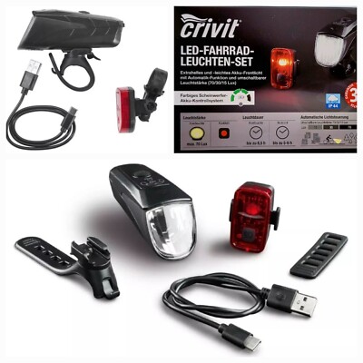 CRIVIT 70/30/15 Lux Fahrradleuchtenset - 2-teilig online kaufen | eBay