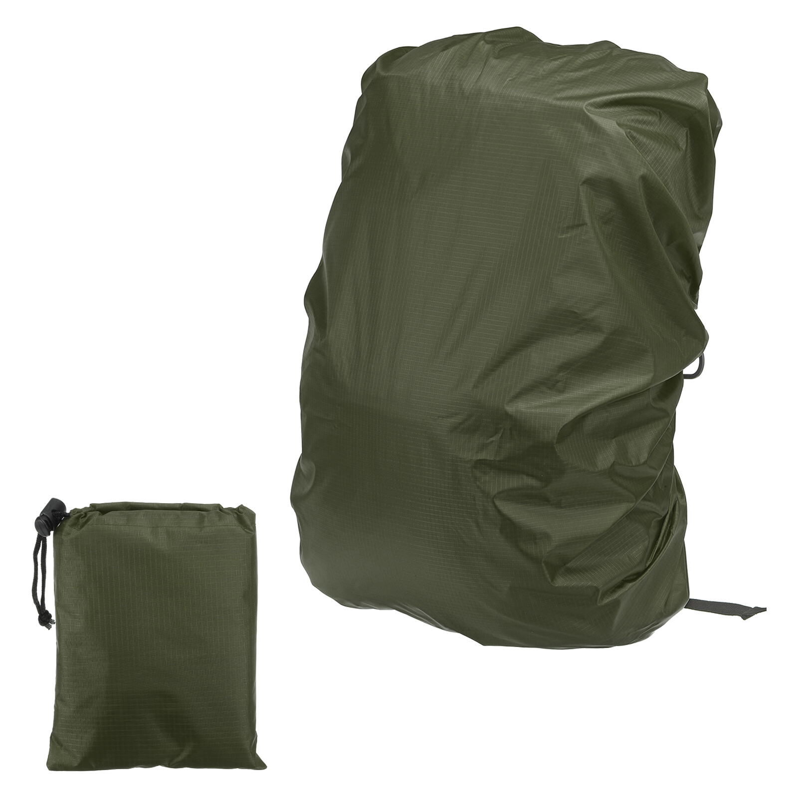 70-90L Mochila Funda contra la Lluvia con Bolsa con Cordón, XXL, Verde Oscuro a Cuestas