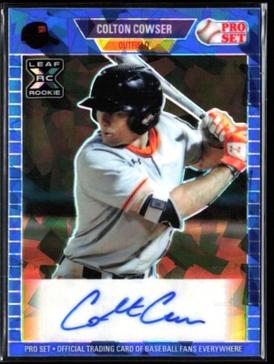 2021 LEAF PRO SET COLTON COWSER Blue Crystal RC /25 Autograph ROOKIE