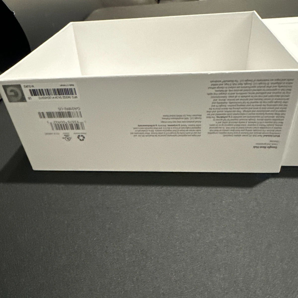 *SOLO CAJA*Google Nest Hub (2da generación) Pantalla inteligente de 7" - Carbón