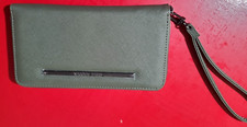 Steve Madden Wallet Olive Green Zipper Around Wristlet Purse with Card Slots