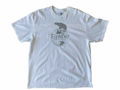 ELEMENT SKATEBOARDS Element Skateboards Made To Endure Skate White T-Shirt Mens