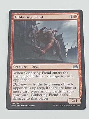 Magic the Gathering Einzelkarte Gibbering Fiend bespielt