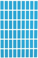Light Blue Rectangle Label in Various Sizes 25MMx10MM-100MMx50MM 15 Sheets