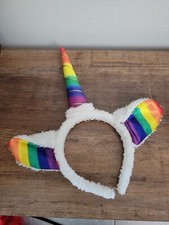 Unicorn Rainbow Headband Plush. Cute Halloween Costume Dress Up