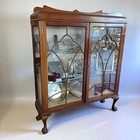 Antica Vetrina piccola cristalliera vetrinetta libreria inglese d' epoca 900